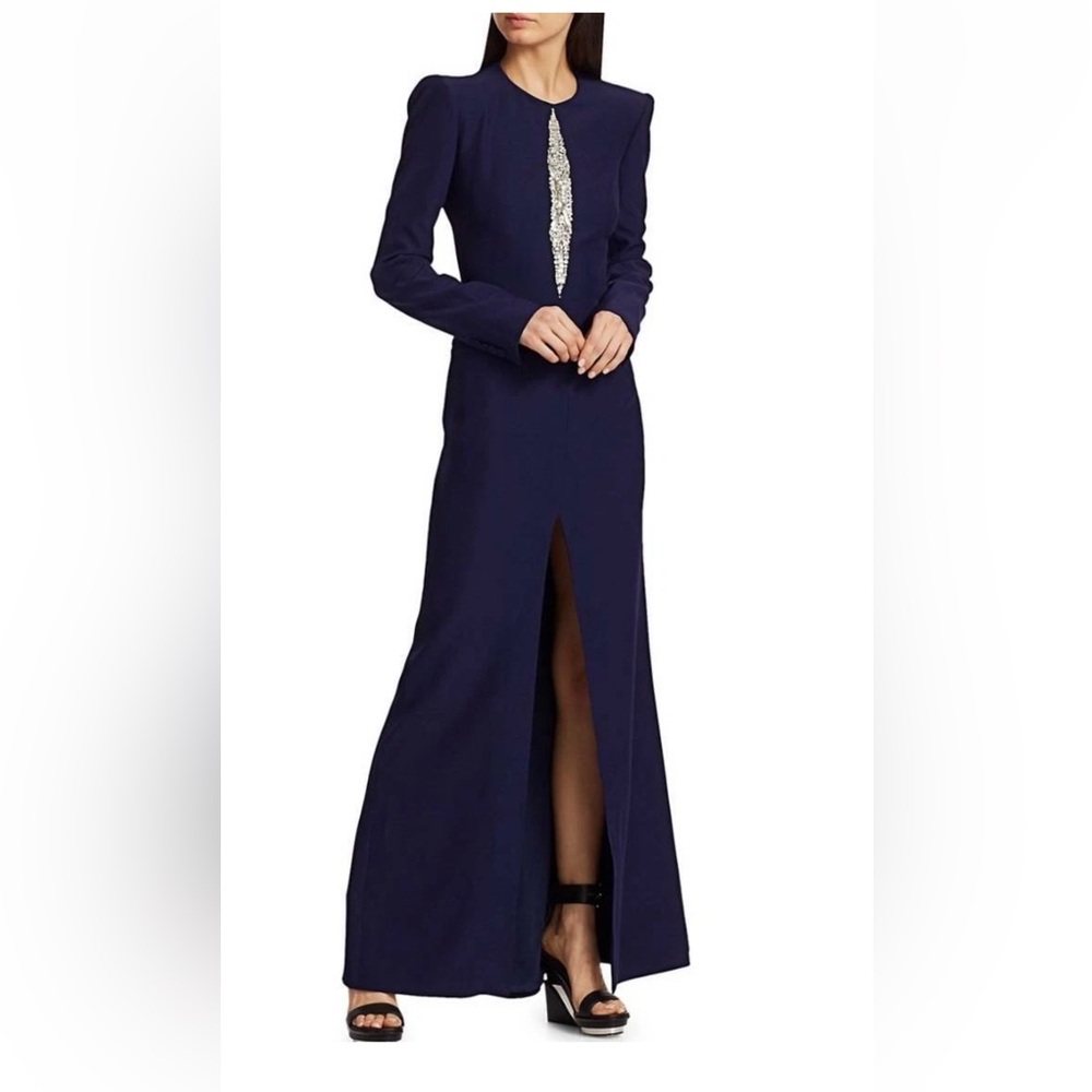 Alexander McQueen Navy Long Sleeve Dress
